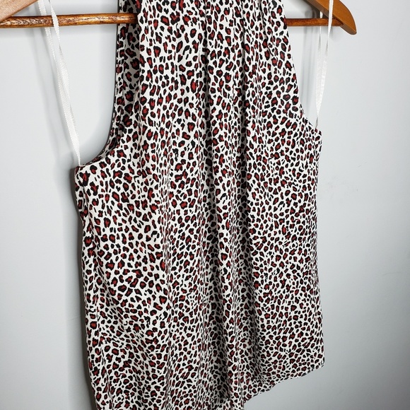 A.L.C NWT Zayden Leopard Print Silk Top - Picture 4 of 8